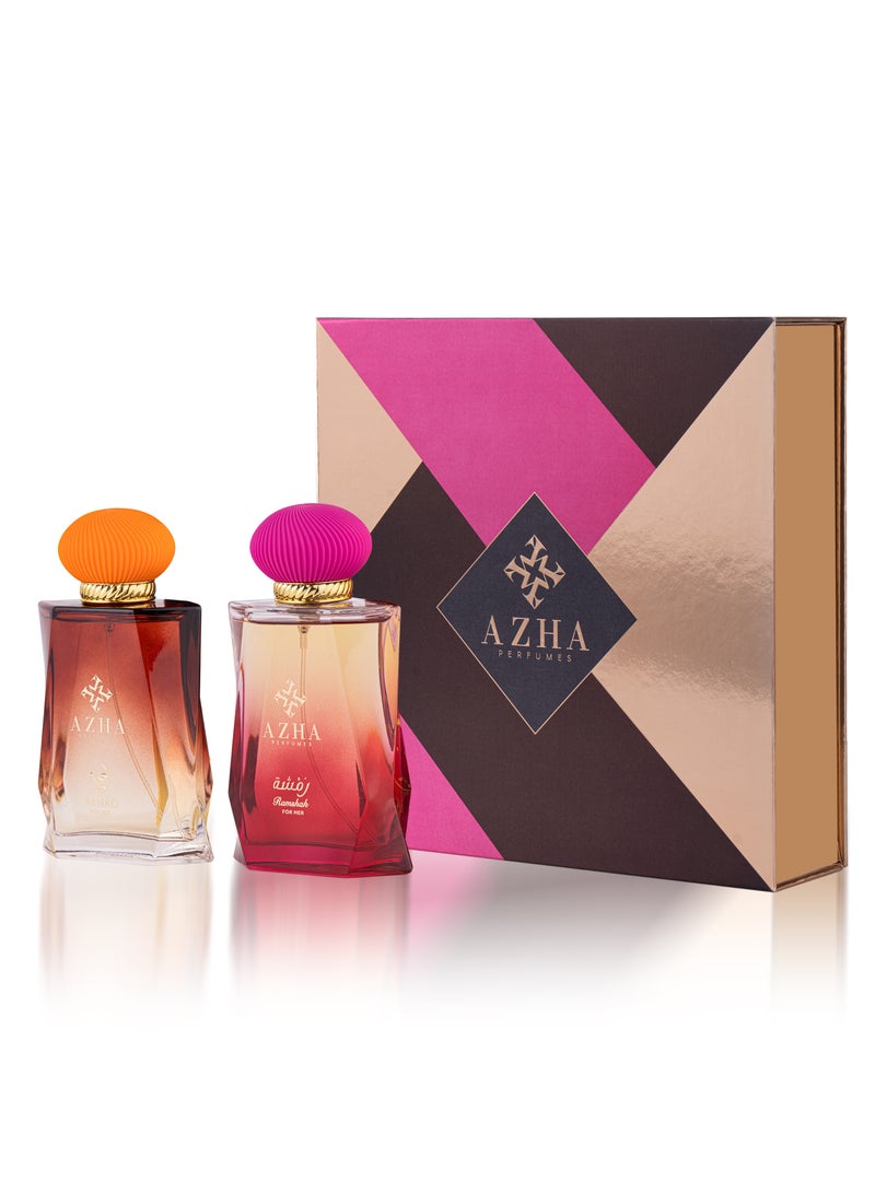 Azha Perfumes - 2Pc Gift Set Ramshah EDP 100 ml for Women + Renad EDP 100 ml for Women