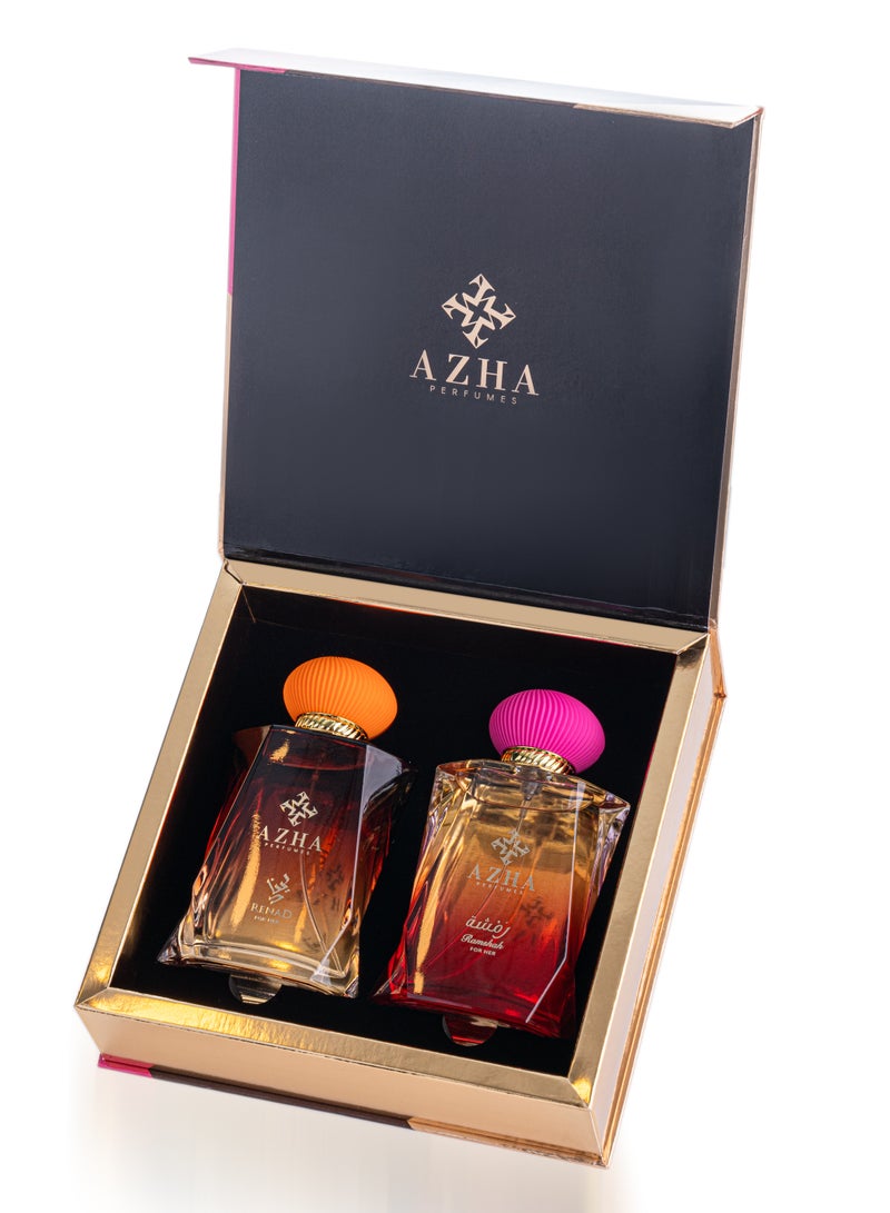 Azha Perfumes - 2Pc Gift Set Ramshah EDP 100 ml for Women + Renad EDP 100 ml for Women