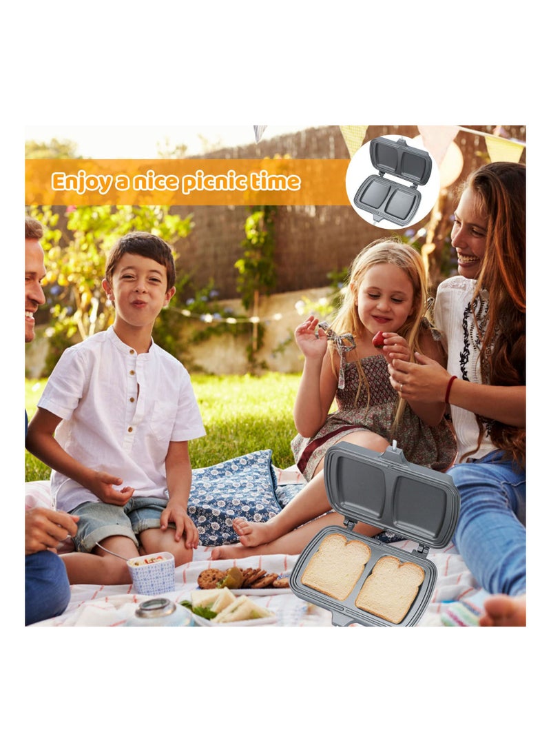 Sandwich Maker, Double-Sided Sandwich Baking Pan, Grilled Cheese Maker, Non Stick Frying Pan, Removable Handle, Flip Grill Pan, Sandwich Baking Tray for Breakfast Pancakes, Omelets and Toast