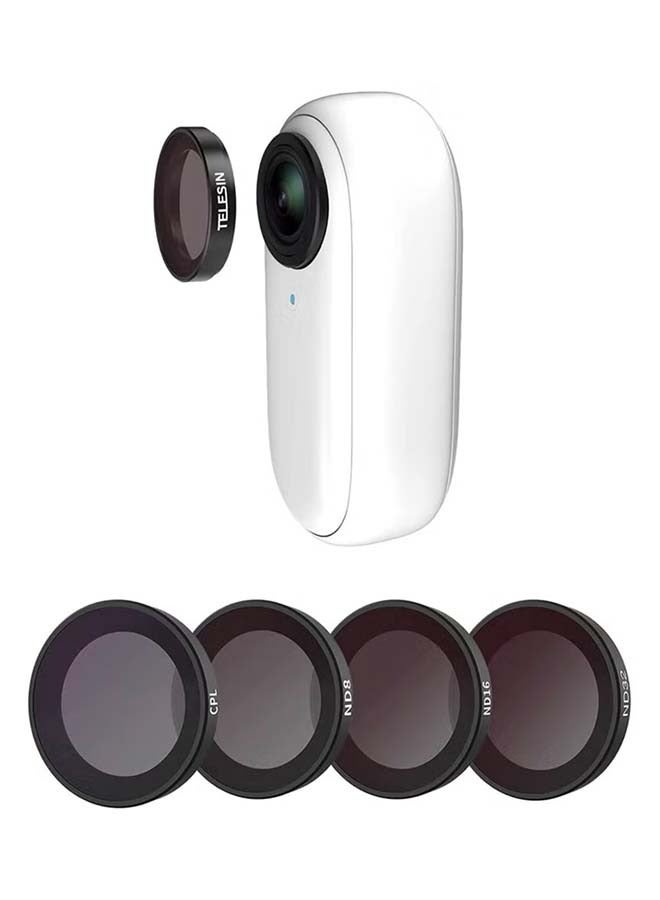 TELESIN Lens Filter Kit for Insta360 GO2 GO3 | 4-Pack CPL ND8 ND16 ND32 Neutral Density Polarizing Polarizer Filter Set Lens Protector for Insta360 go 2 go 3 Accessories