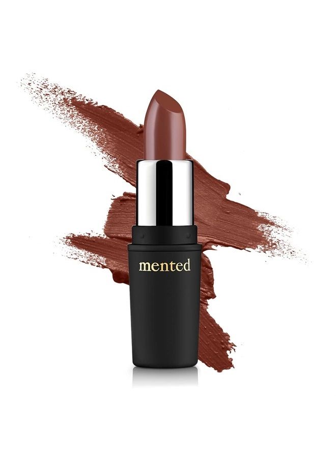 Cosmetics | Semi Matte Nude Lipstick, Foxy Brown | Vegan, Paraben-free, Cruelty-free | Red and Brown, Dark, Long Lasting Lipstick