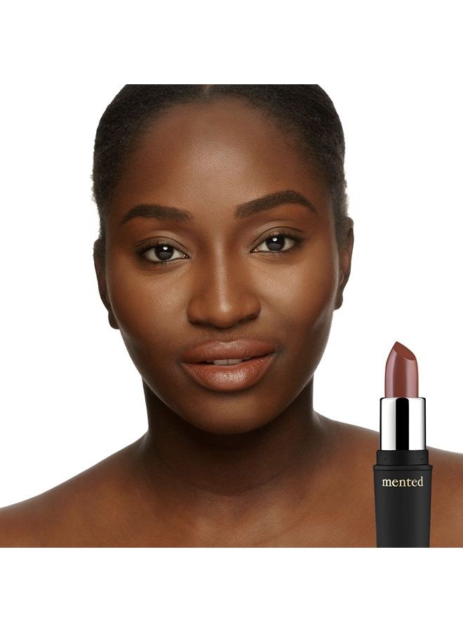 Cosmetics | Semi Matte Nude Lipstick, Foxy Brown | Vegan, Paraben-free, Cruelty-free | Red and Brown, Dark, Long Lasting Lipstick