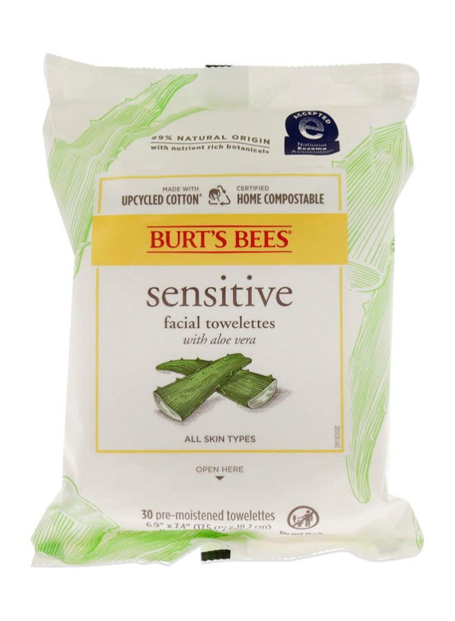 Natural Facial Cleansing Towelettes 6.9 x 7.4inch