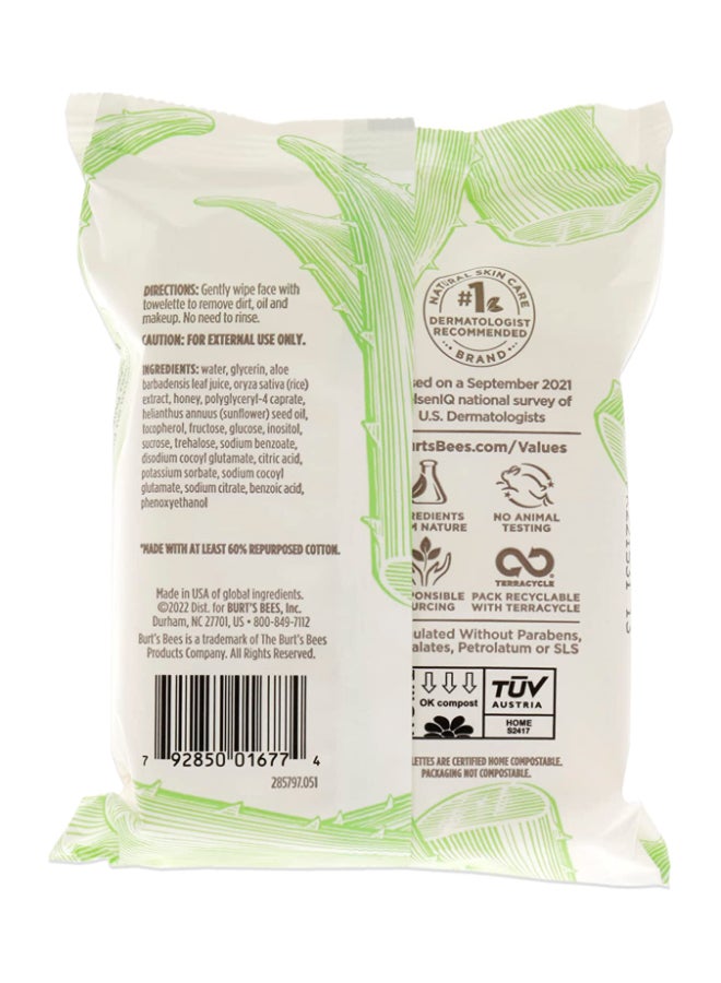Natural Facial Cleansing Towelettes 6.9 x 7.4inch