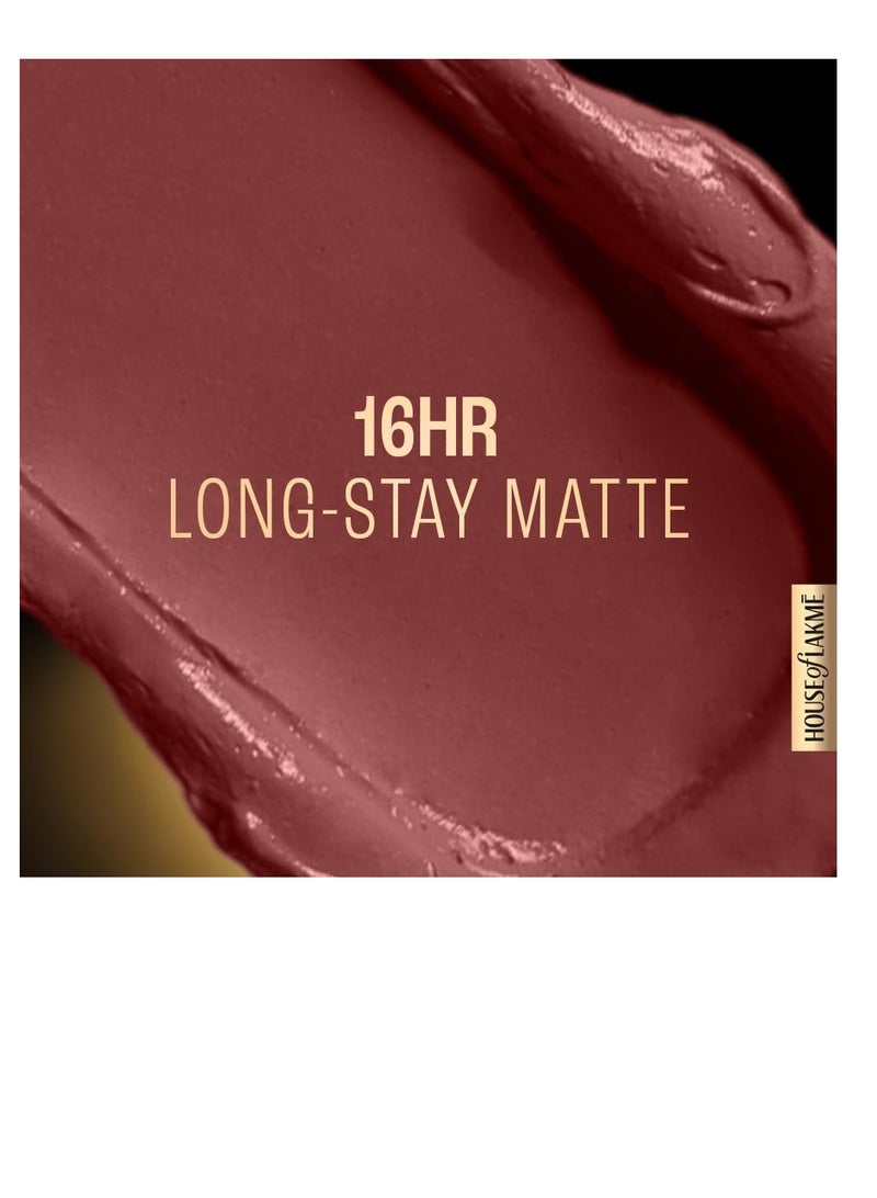 LAKMÉ Forever Matte Liquid Lip Colour Long Lasting Liquid Lipstick Lightweight and Comfortable Smudge Proof Non Transferable 5.6 Ml