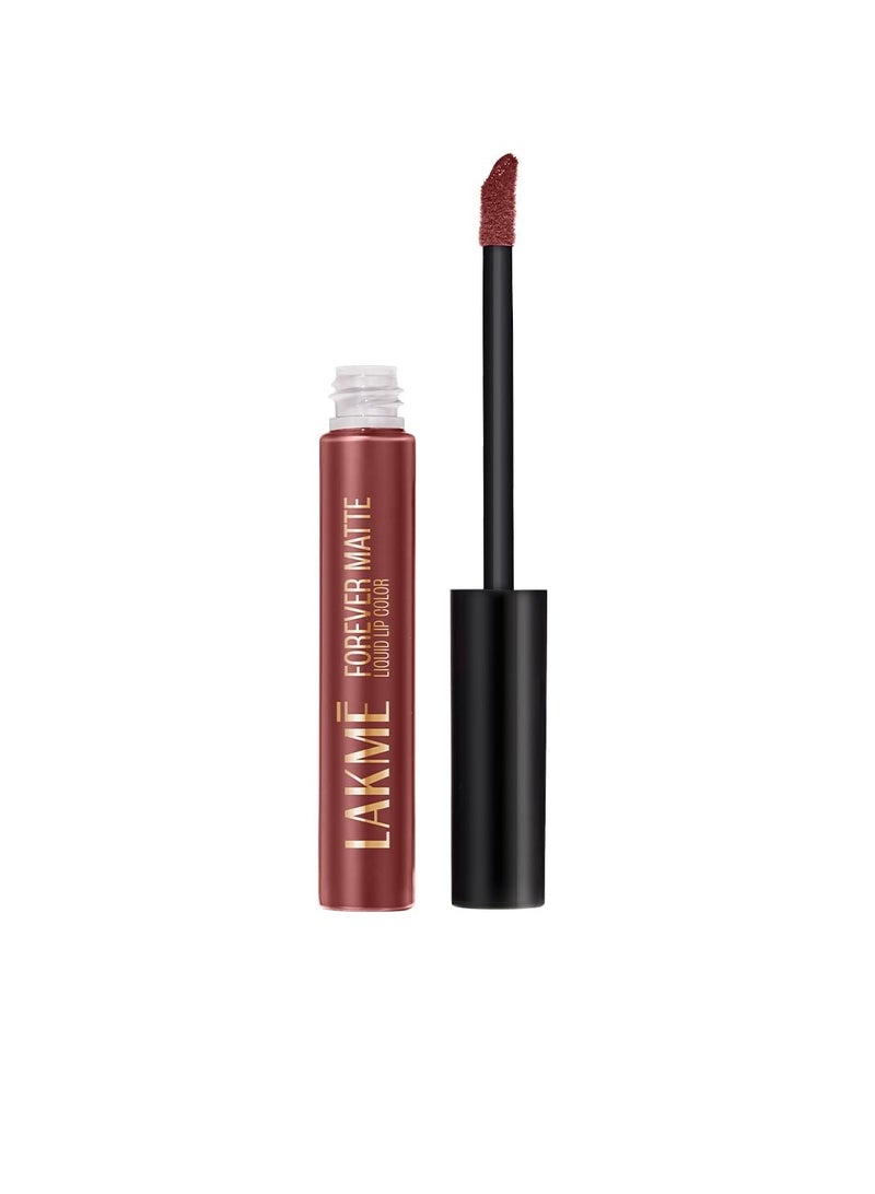 LAKMÉ Forever Matte Liquid Lip Colour Long Lasting Liquid Lipstick Lightweight and Comfortable Smudge Proof Non Transferable 5.6 Ml