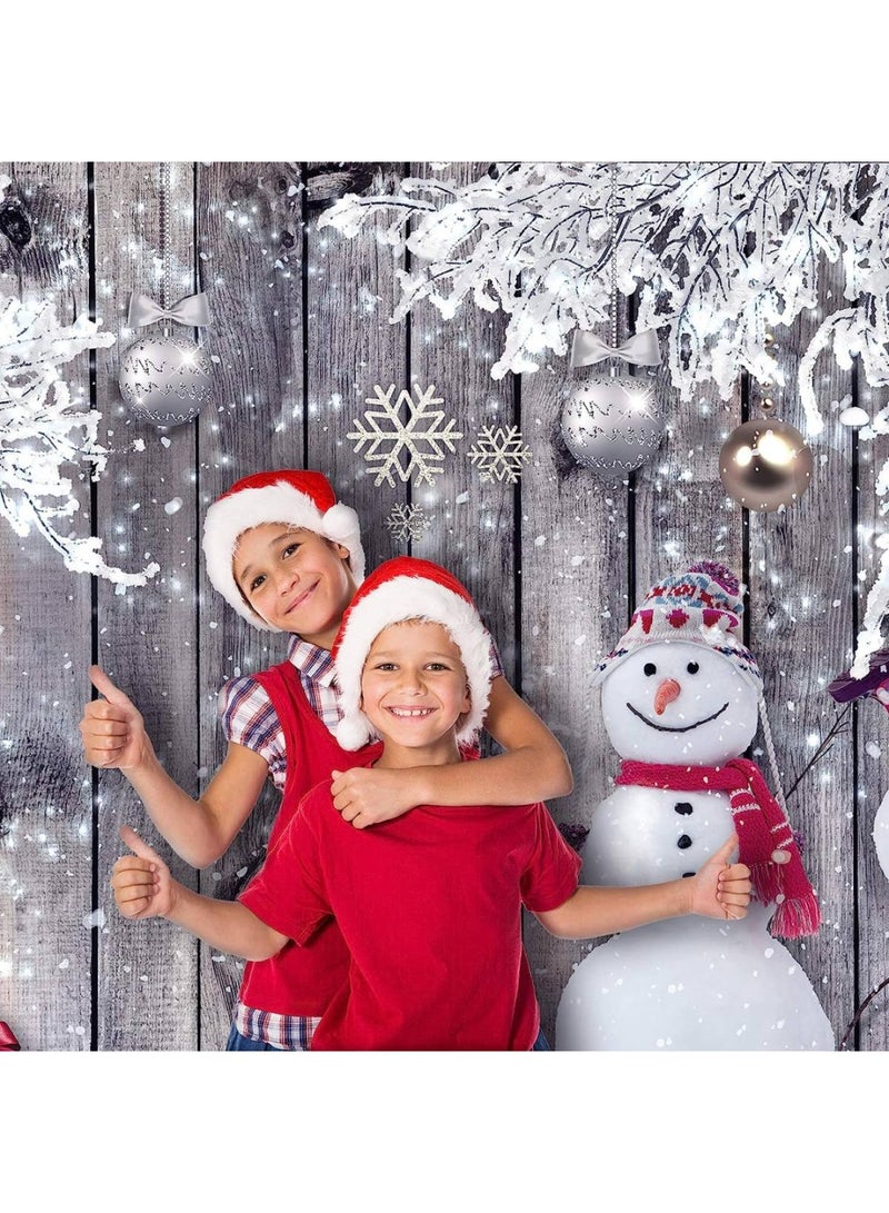 Backdrop for Photography Fabric Wood Background Winter Snowman Photography Backdrop Photography Background New Year Party Photography Props 72.8 x 43.3 Inch