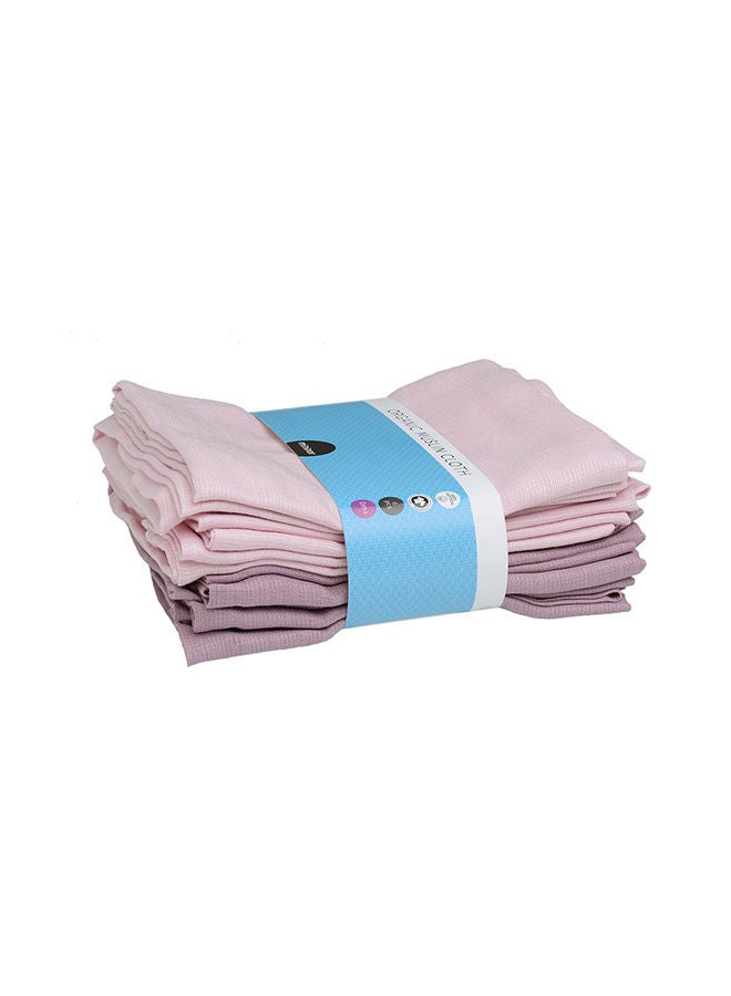 Organic Muslin Towel, Rose/Heath Flower 6 - Pack