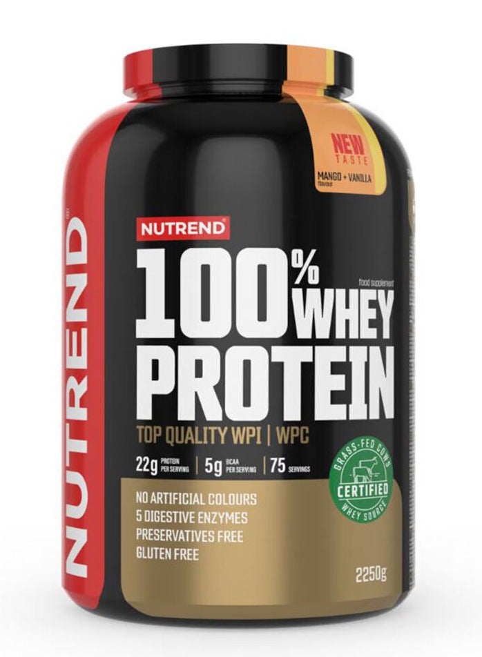 Nutrend 100% Whey Protein 2250g Mango+Vanilla Flavor 75 Serving