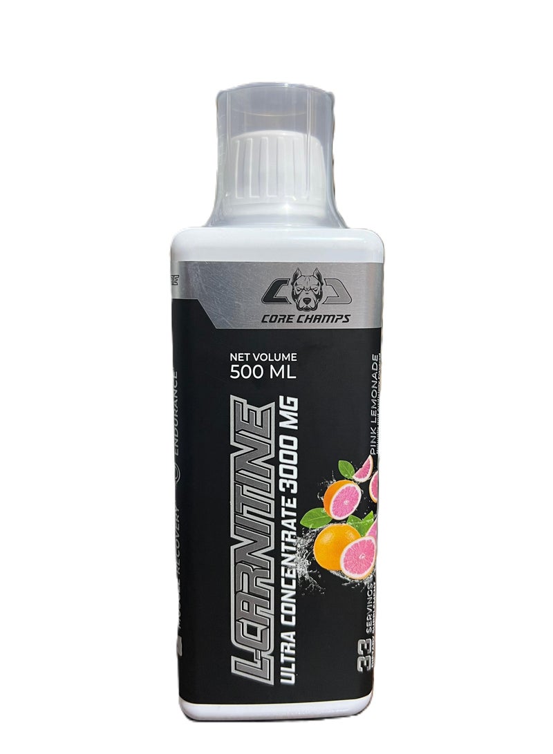 Core Champs L-Carnitine 500ML Pink Lemonade 33 Servings