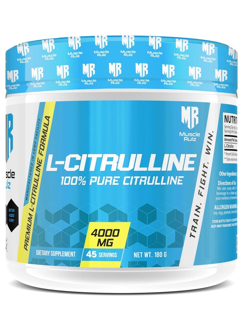 Muscle Rulz L-Citrulline 400mg 180g 45 Serving