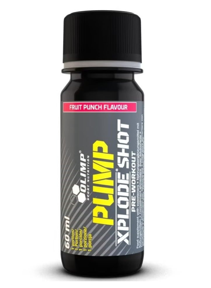 Olimp Pump Xplode Shot Fruit Punch Flavor 60ml Pack of 20