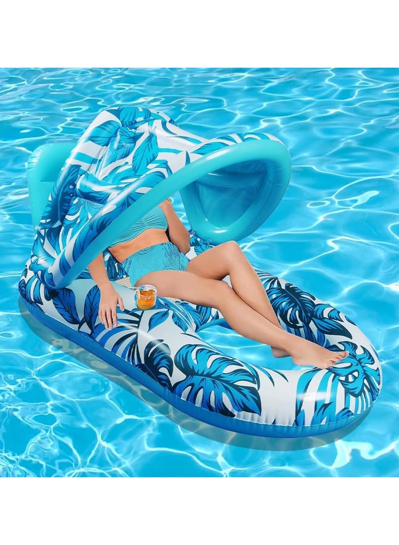 Swimming Hammock Pool Float, Multi-Purpose 4-in-1 Water Floating Chair Rafts (Saddle, Lounge Chair, Hammock, Drifter) for Swimming Pool, Pool Floats Chair Inflatable Floating Bed