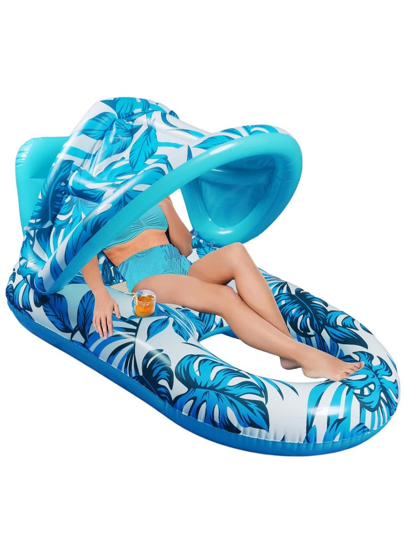 Swimming Hammock Pool Float, Multi-Purpose 4-in-1 Water Floating Chair Rafts (Saddle, Lounge Chair, Hammock, Drifter) for Swimming Pool, Pool Floats Chair Inflatable Floating Bed
