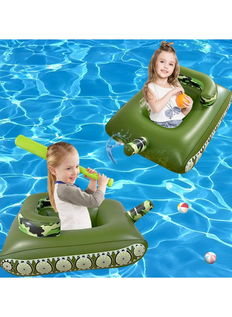 Inflatable Tank Pool Float,Toddler Pool Float,Swim Floaty Rafts Lake Beach Party Pool Toys,Inflatable Ride-on Pool Toys for Kids Ages 3-8