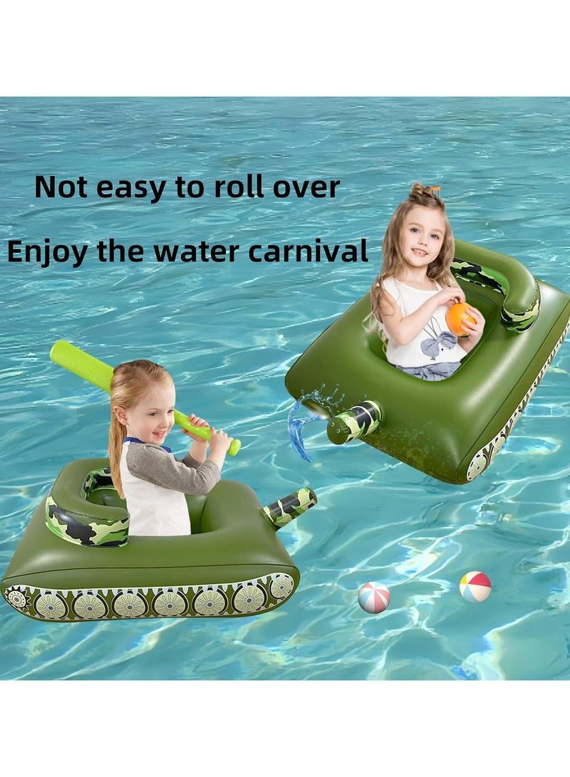 Inflatable Tank Pool Float,Toddler Pool Float,Swim Floaty Rafts Lake Beach Party Pool Toys,Inflatable Ride-on Pool Toys for Kids Ages 3-8