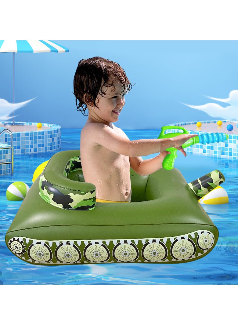 Inflatable Tank Pool Float,Toddler Pool Float,Swim Floaty Rafts Lake Beach Party Pool Toys,Inflatable Ride-on Pool Toys for Kids Ages 3-8
