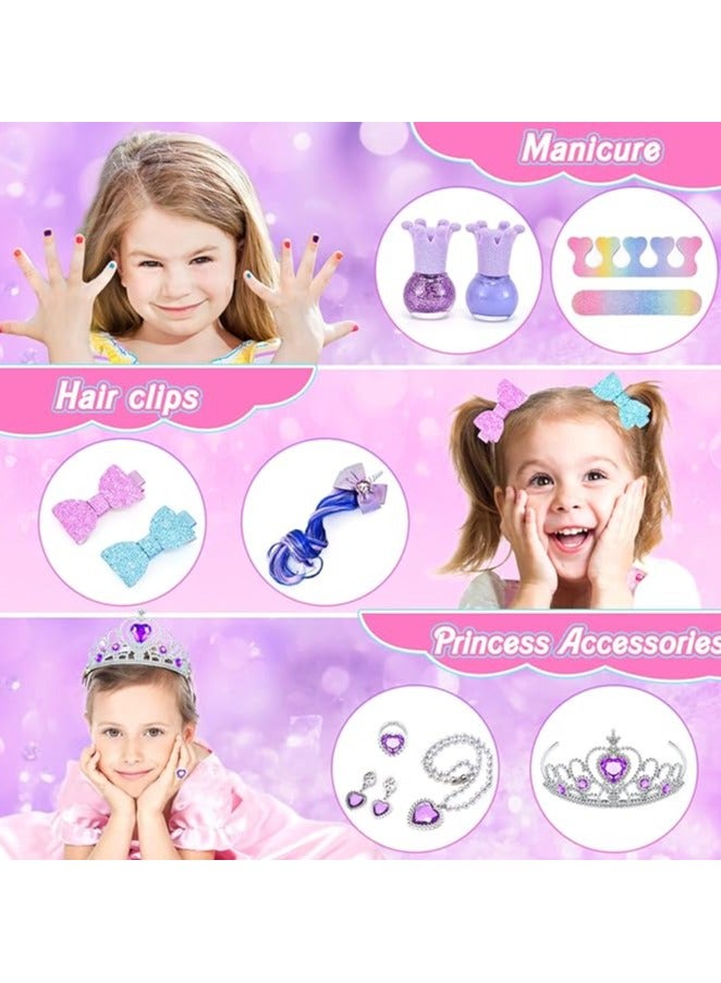 Kids Makeup Kit for Girls Unicorn Set Real Washable Make up Little Girl Princess Toddler Kid Birthday Gifts Toys Girls 3 4 5 6 7 8 9 10 Year Old