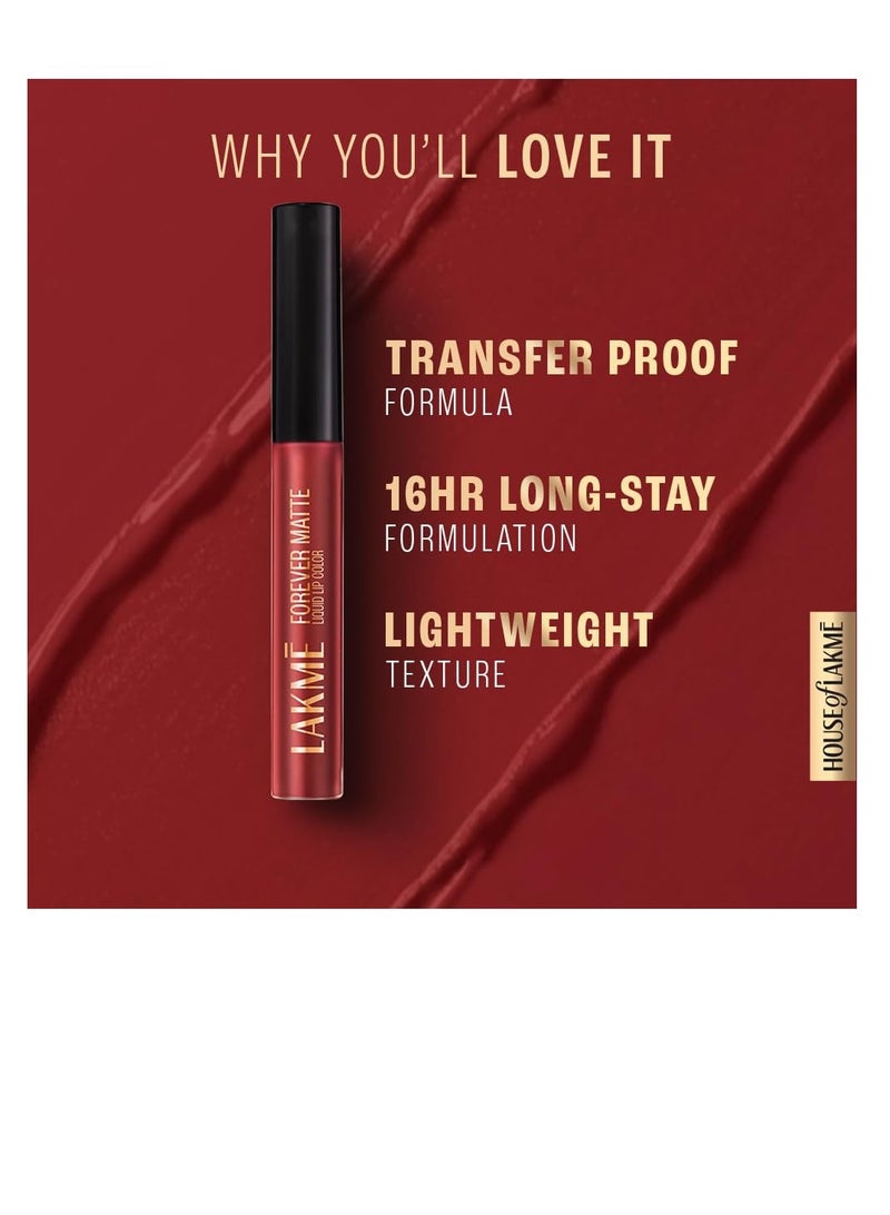 LAKMÉ Forever Matte Liquid Lip Colour Pink 5.6 Ml