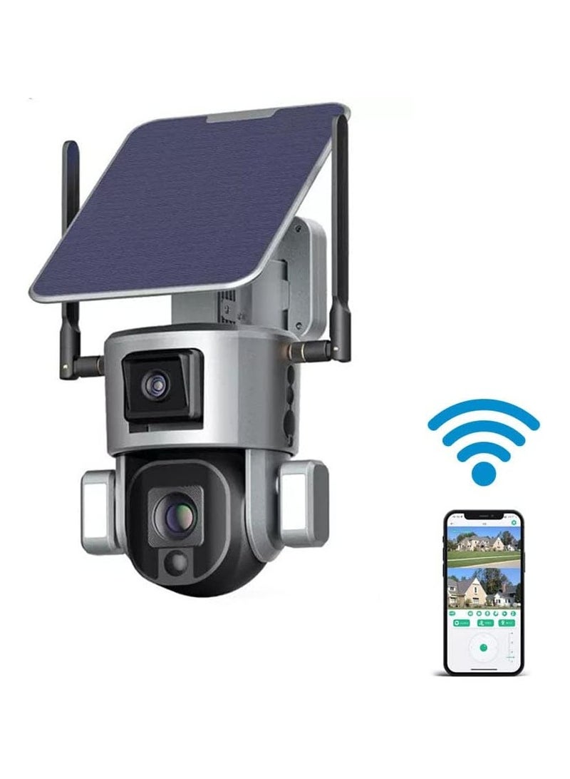S5 WiFi-4K-8MP-10X Solar Dual Linkage Battery PTZ Camera