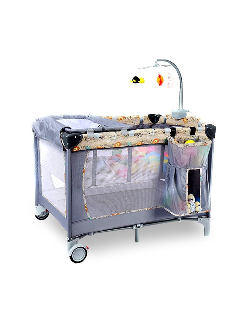 Multifunctional Baby Bassinet Bed, Adjustable Foldable Baby Beside Cribs, Infant Bed Sleeper with Diaper Table