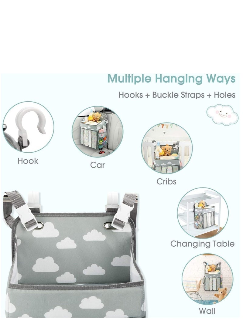 Hanging Diaper Caddy Organizer And Stacker Nursery Organization And Baby Shower Gifts For Newborn