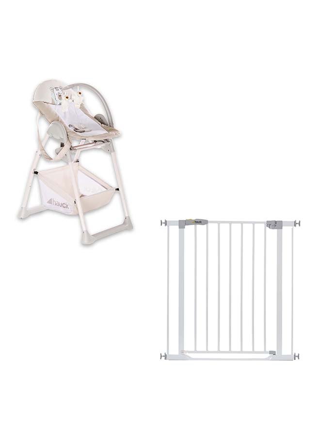 Sit 'N Relax - Beige With Safety Gates W/ Extension 9cm Stop N Safe 2 - Silver