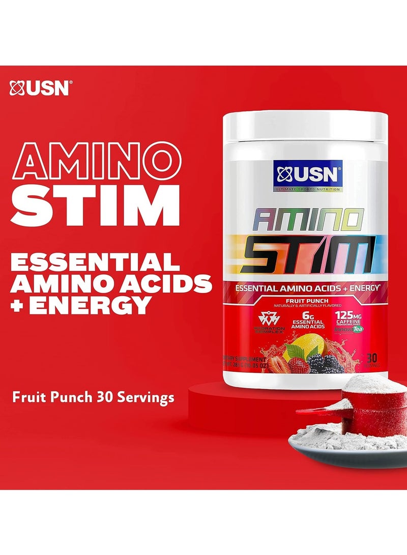 USN Amino Stim Essential Amino Energy Fruit Punch Flavor 285g