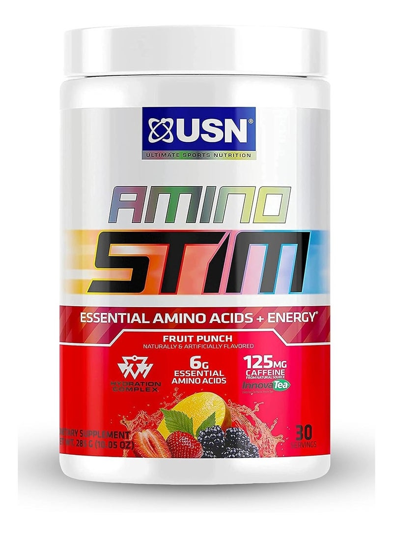 USN Amino Stim Essential Amino Energy Fruit Punch Flavor 285g