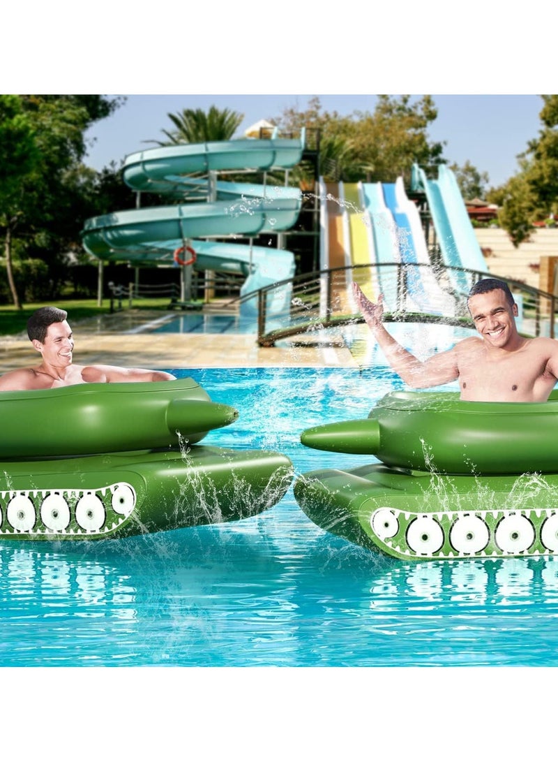 Tank Inflatable Pool Floats, Pool Floaties with Water Squirt Gun, Inflatable Tank Float with Cannon for Kids and Adults, Giant Inflatable Pool Floats for Adults