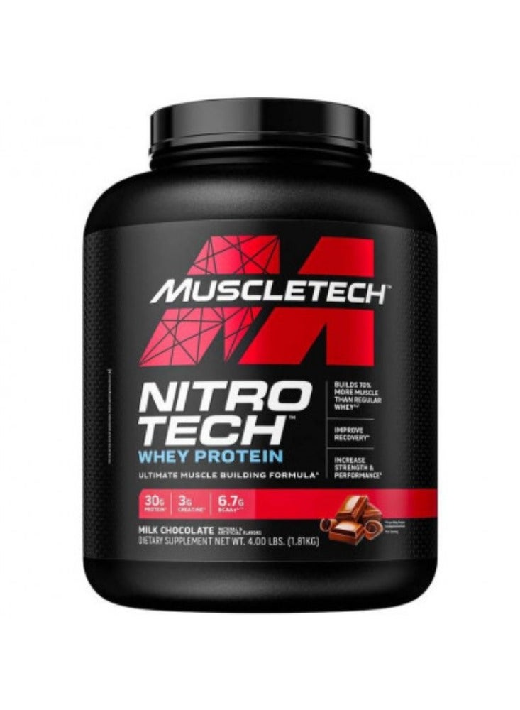 Nitro Tech Whey Protein, Milk Chocolate, 40 Servings - 1.81 Kg