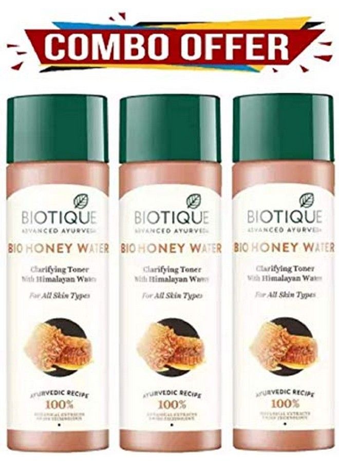 Combo Of 3 Bio Honey Clarifying Toner With Himalayan Waters 120Ml (3 Items In The Set)