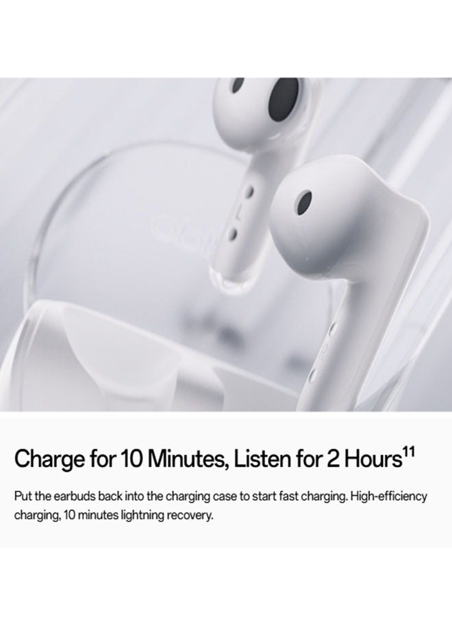 Enco Air 3 White Wireless Headphone Bluetooth 5.3 IP54 Dust and Water Resistance 13.4mm Large Composite Driver White