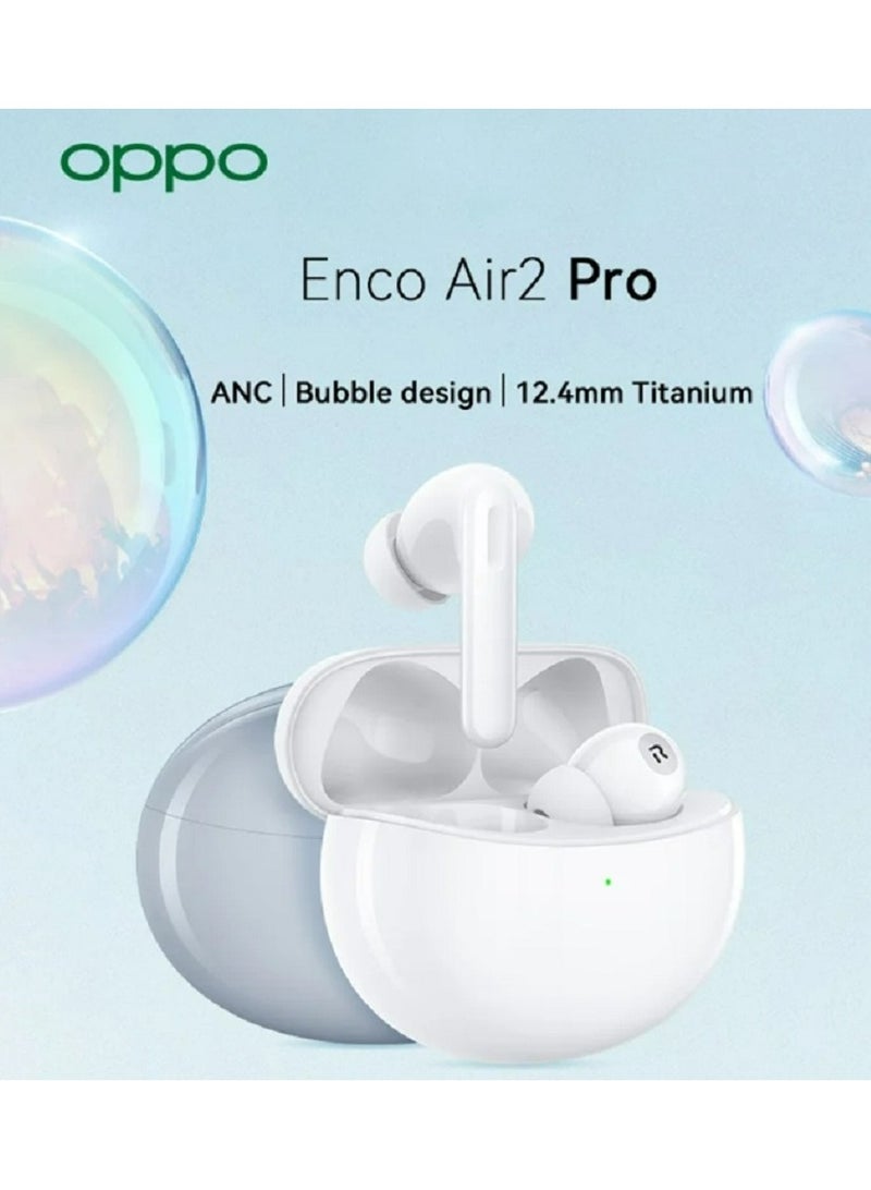 Enco Air 2 Pro WhiteTWS Earphone Bluetooth 5.2 Active Noise Cancelling Wireless Headphone 28H Battery Life White