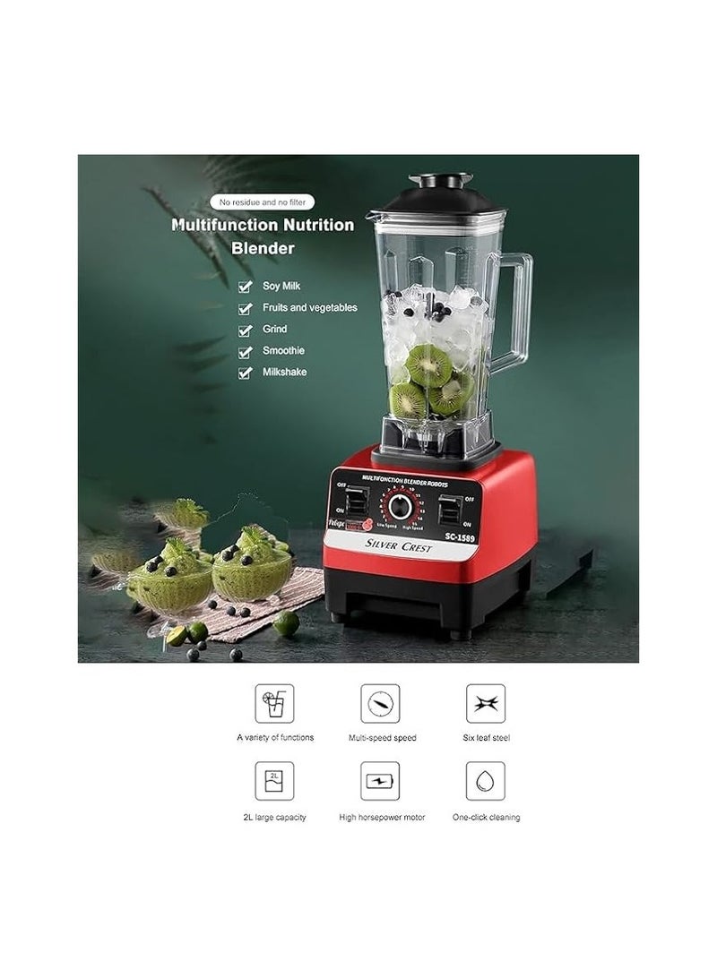 2.5L 5500W BPA Free Heavy Duty Blender Mixer Electric High Speed Juicer Food Processor Ice Smoothies Crusher Blander