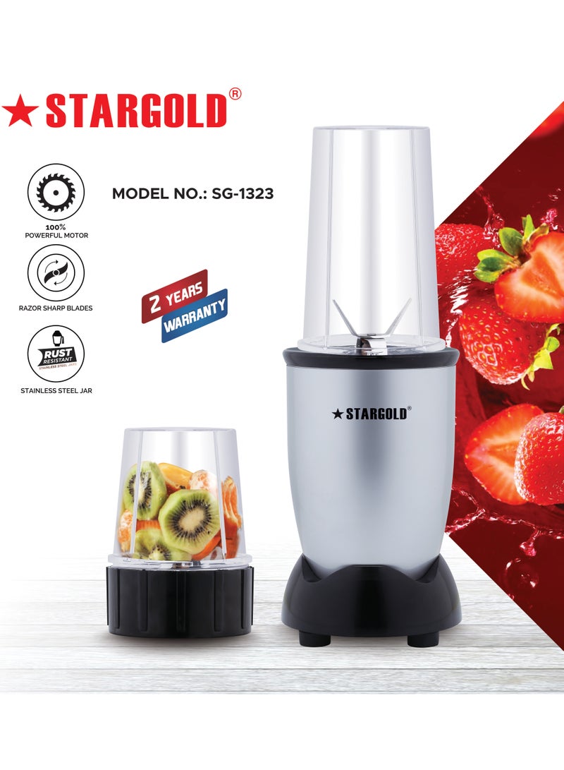 Countertop Blender 2 Piece 450W High Speed Motor With Razor Sharp Blades