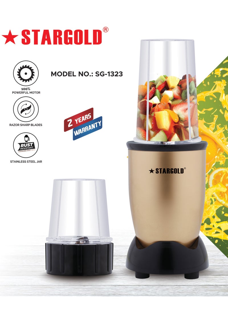 Countertop Blender 2 Piece 450W High Speed Motor With Razor Sharp Blades