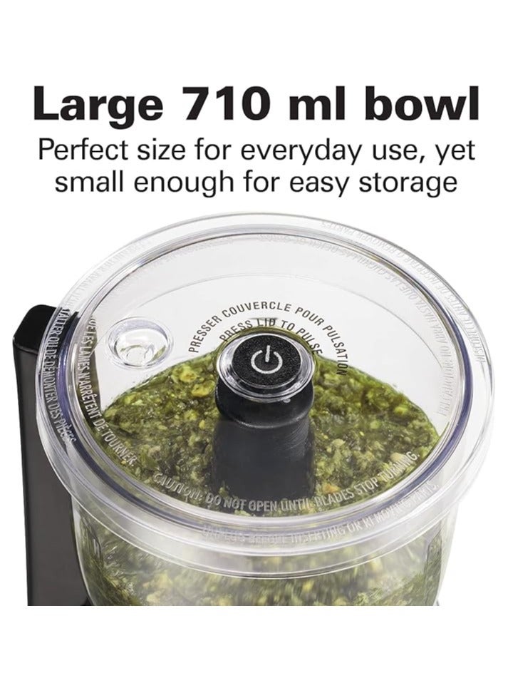 Food Chopper, 710 ml / 3 cup capacity, 350W, chop, puree, emulsify, easy cleaning with removable bowl and blade, cord wrap for easy storage, 72850-ME
