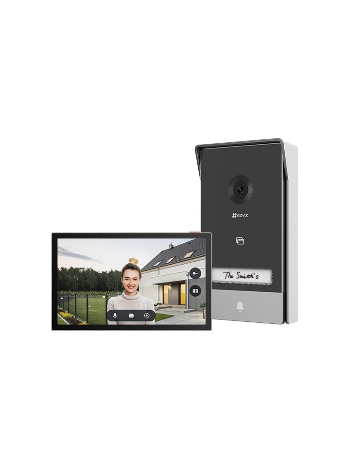 HP7 2K Smart Home Video Doorphone, 2K Resolution, 7-Inch Color Touch Screen, Remote Door/Gate Unlock, 2-Wire, Smart Human Motion Detection, Two-Way Talk (Supports Voice Changer Feature), Supports 2.4 / 5 GHz Dual-Band Wi-Fi, Weatherproof Design