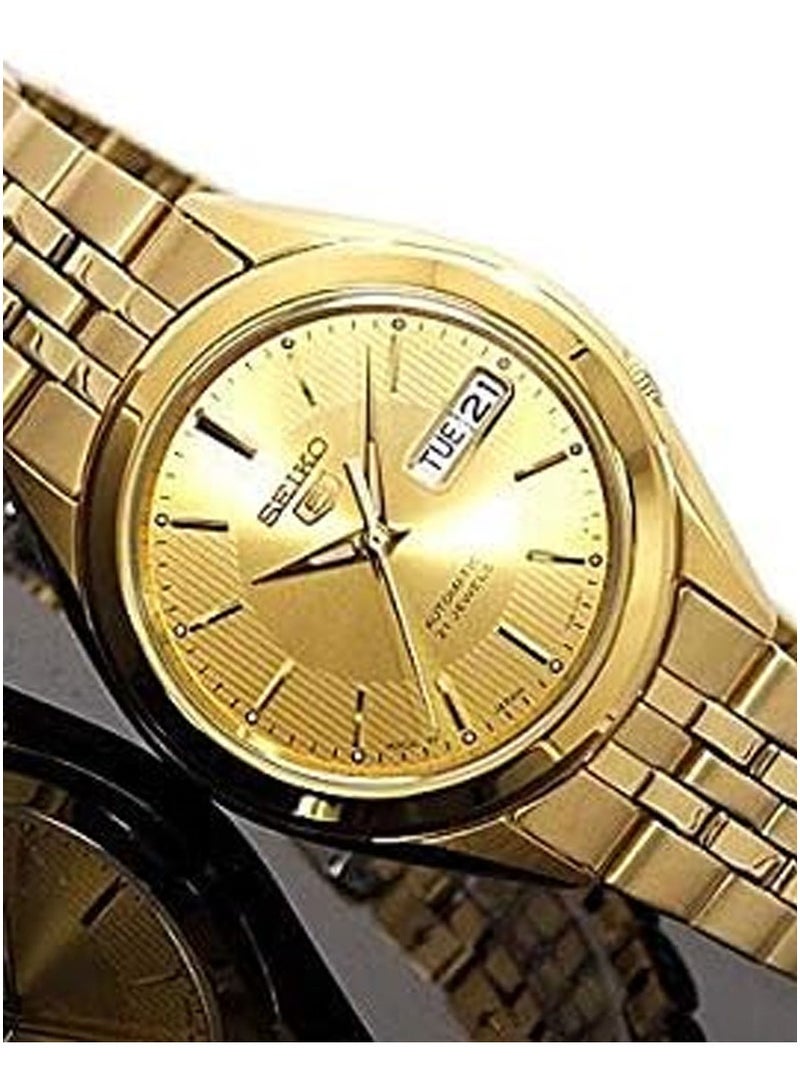 Men's 5 Automatic Analog Dress Watch, Gold, SNKL28J1