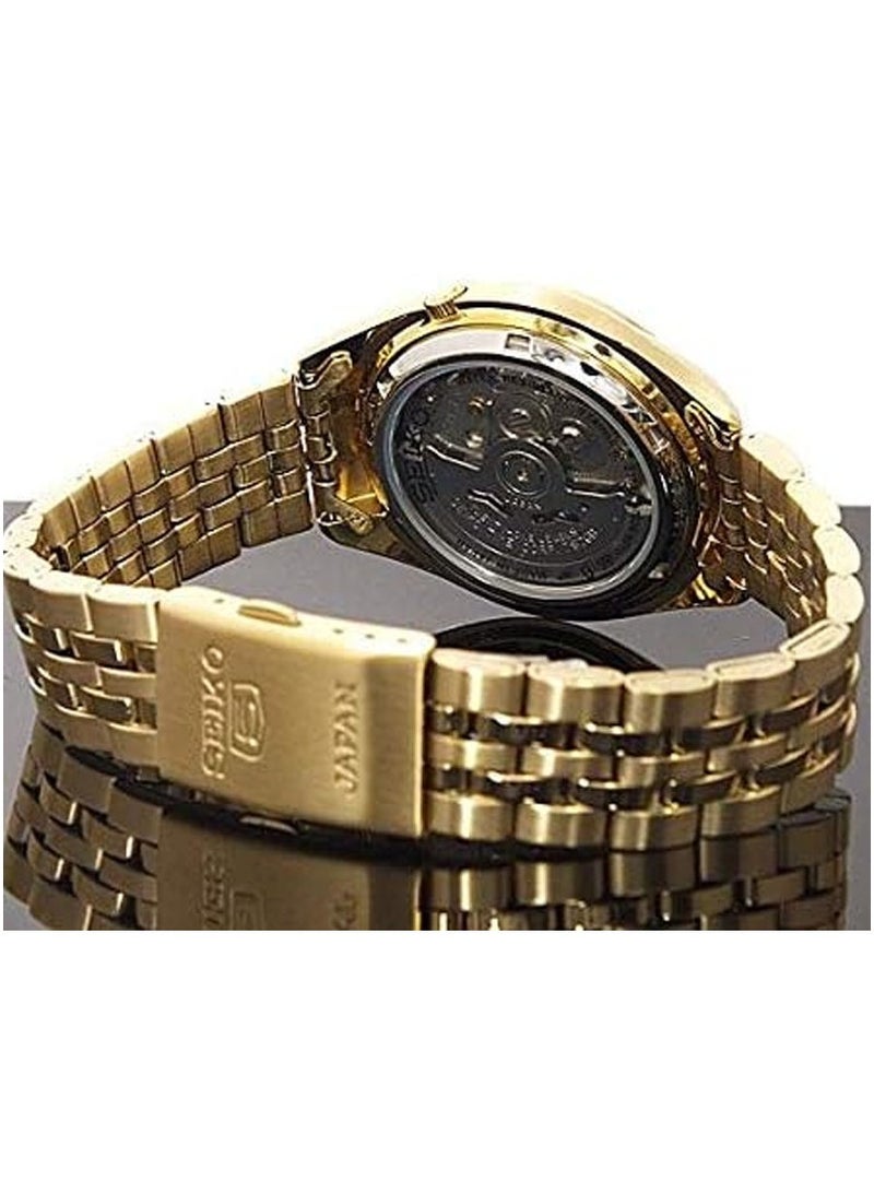 Men's 5 Automatic Analog Dress Watch, Gold, SNKL28J1