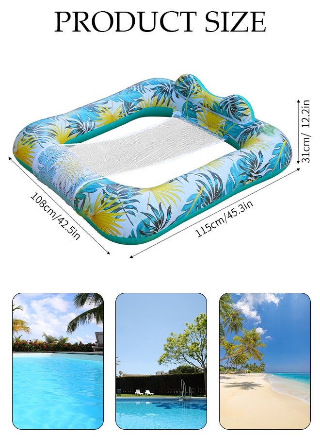 Pool Floats, Inflatable Pool Float Rafts for Men and Women, Water Inflatable Hole Floats Rafts Adult Swimming Pool Reclining Chair Float Bed, Cooling Pool Float Summer Party Floats