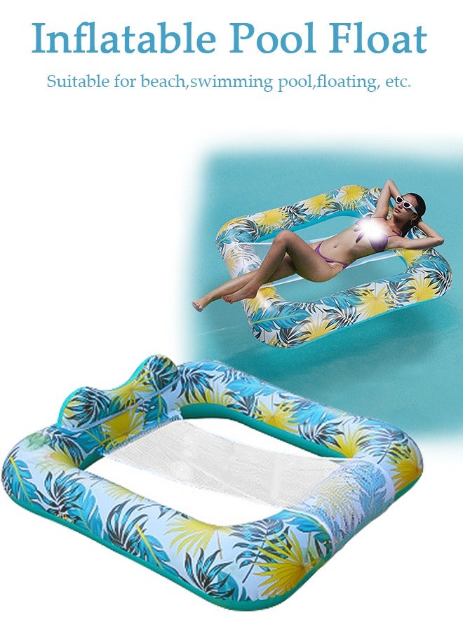 Pool Floats, Inflatable Pool Float Rafts for Men and Women, Water Inflatable Hole Floats Rafts Adult Swimming Pool Reclining Chair Float Bed, Cooling Pool Float Summer Party Floats