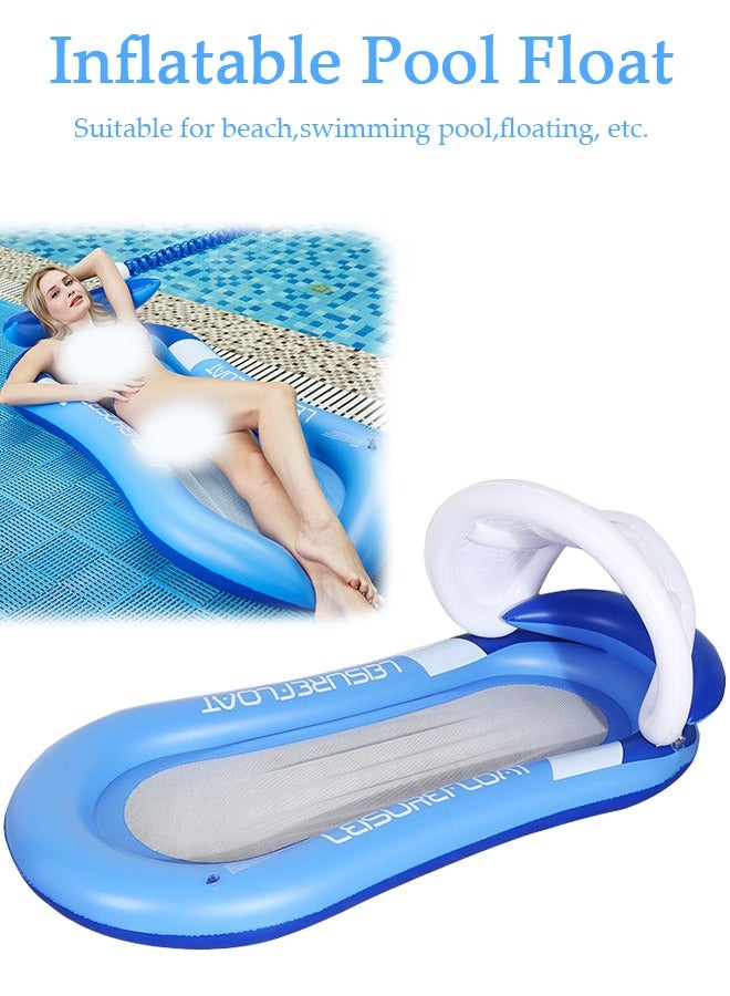 Pool Floats, Inflatable Pool Float Rafts for Men and Women, Water Inflatable Hole Floats Rafts Adult Swimming Pool Reclining Chair Float Bed, Cooling Pool Float Summer Party Floats