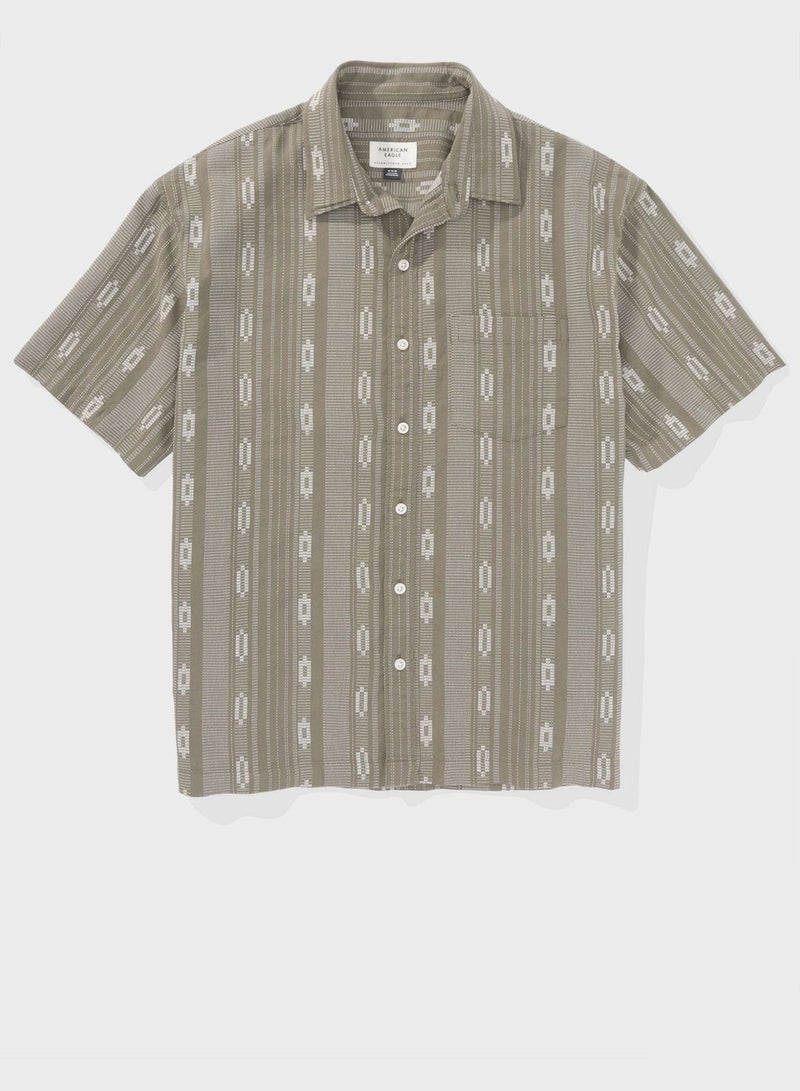 Printed Short Sleeve Poolside Shirt