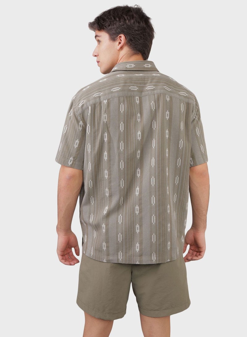 Printed Short Sleeve Poolside Shirt