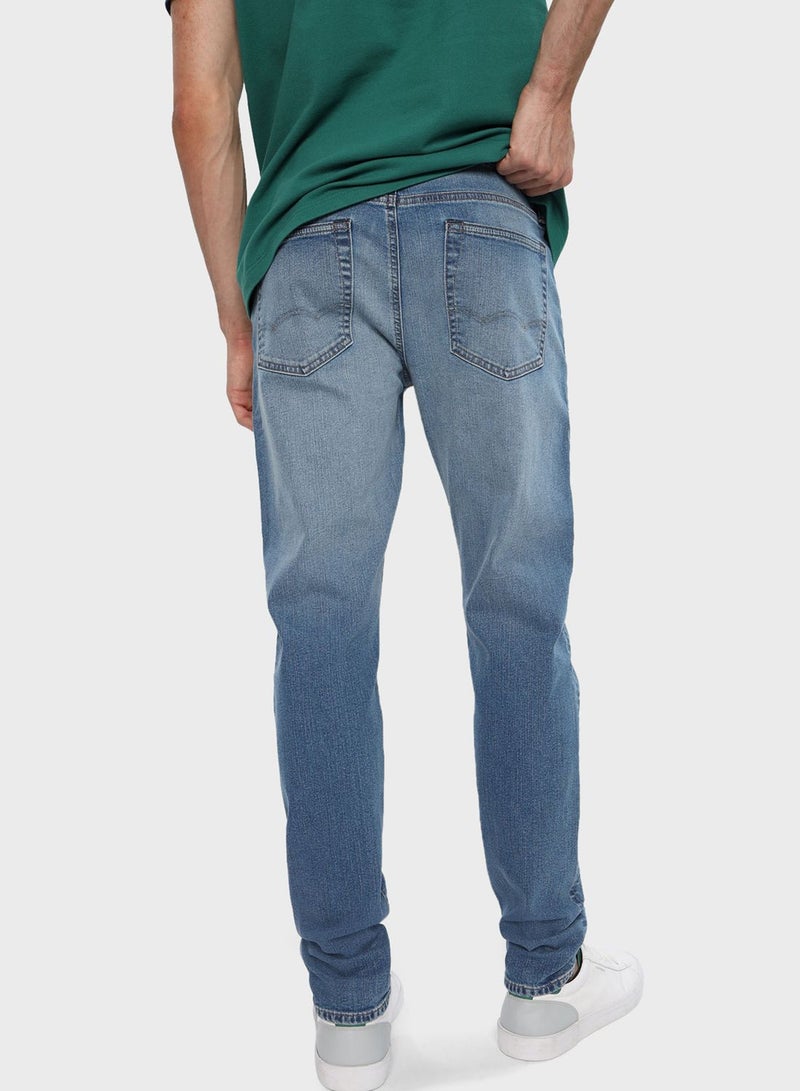 Mid Wash Skinny Fit Jeans