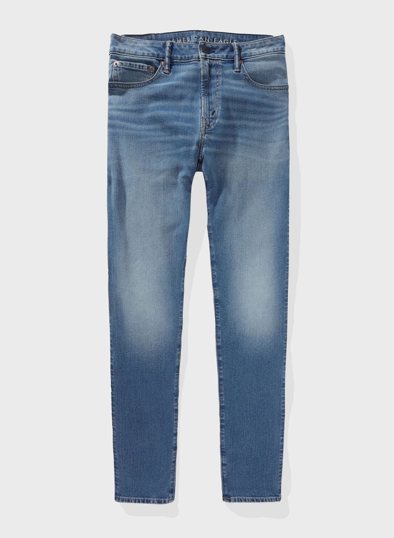 Mid Wash Skinny Fit Jeans