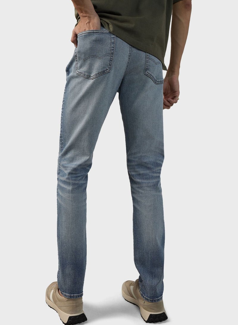 Mid Wash Skinny Fit Jeans