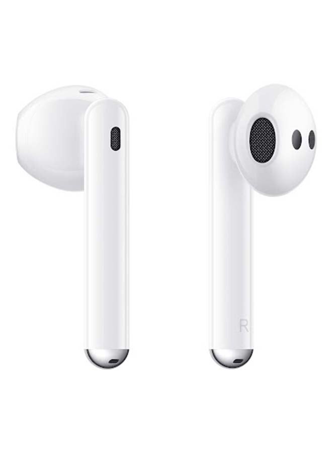 FreeBuds 4E Wireless Bluetooth Earphones, Air-like Comfort, High-Resolution Sound, Swipe Controls, Intelligent Audio Connection, Half-in-ear Mild Noise Cancellation Ceramic White